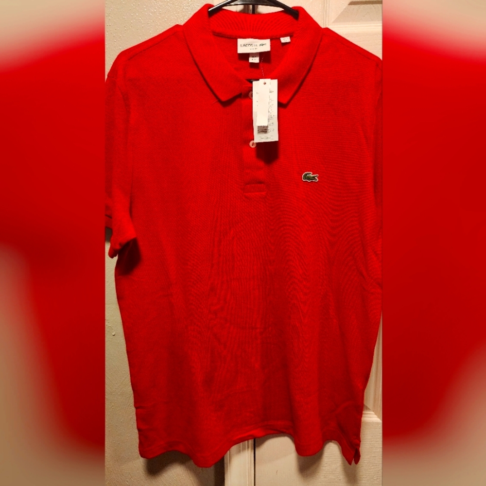 RED LACOSTE SHIRT 6XL